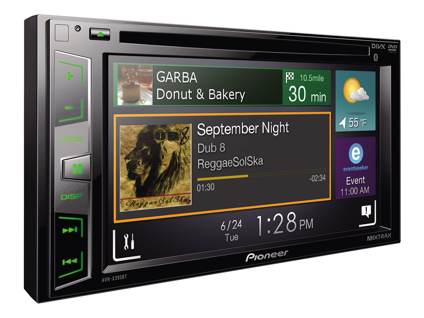 Radio Pioneer AVH-395 DVD / Bluetooth / Spotify / USB