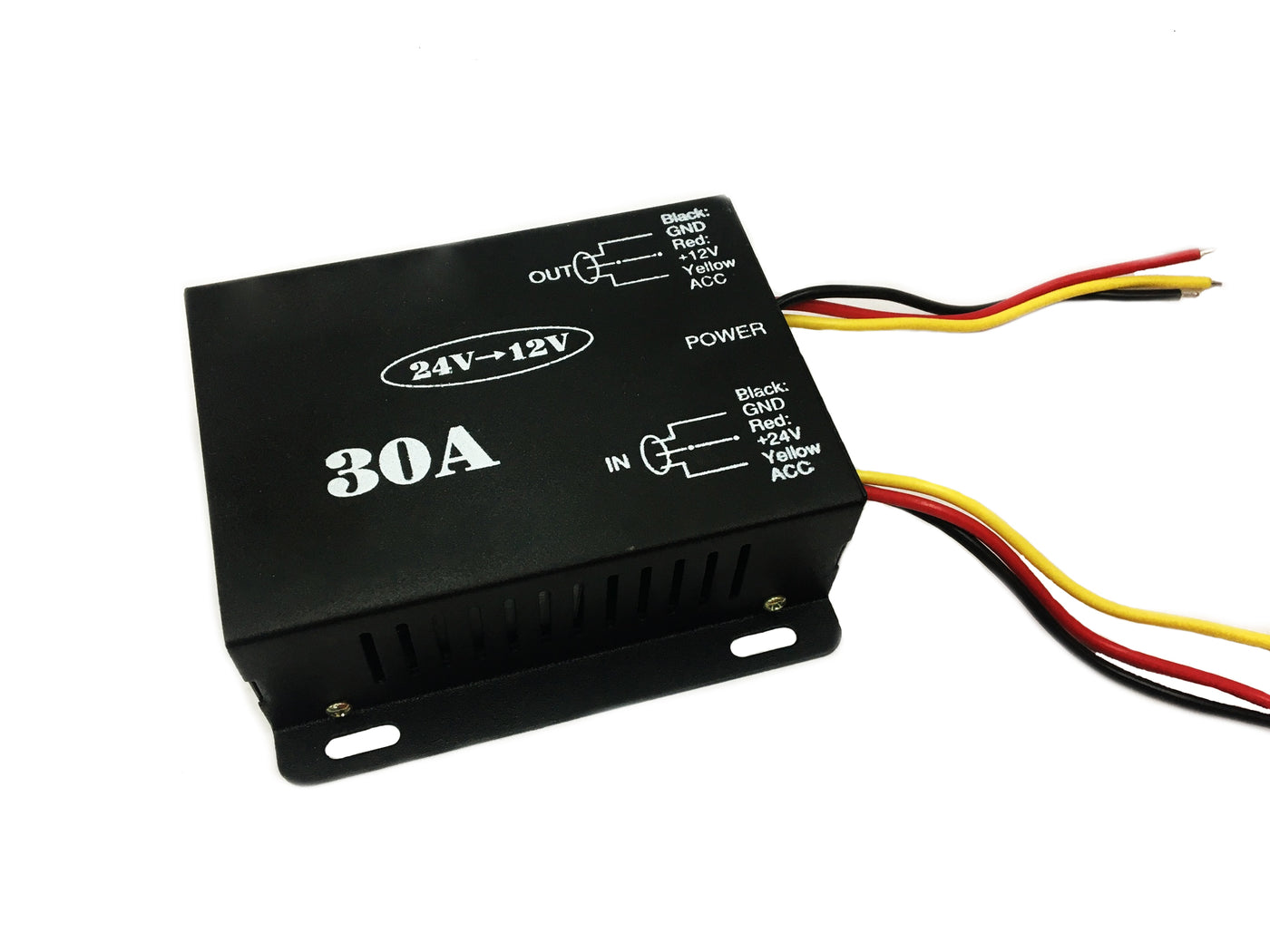 Transformador o Convertidor de corriente de 30A para Carro de 24V a 12V