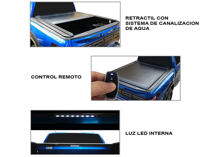 Tapa Dura en Aluminio Electrica para Ford F-150 2015-2026