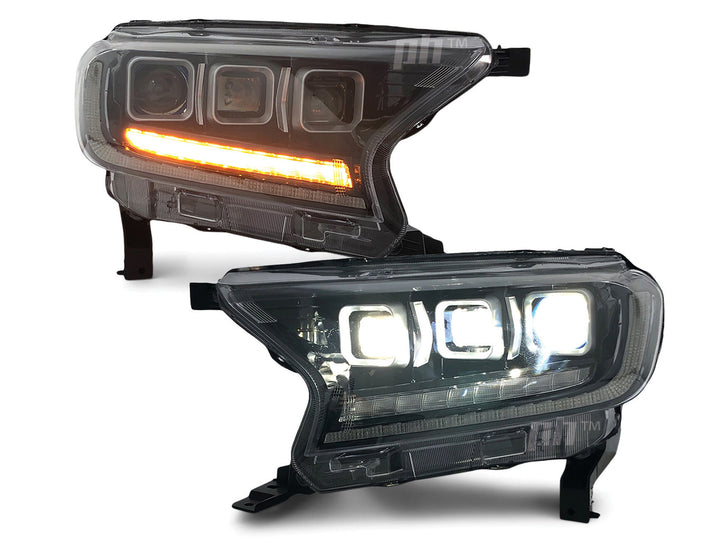 Farolas Led Drl Tipo Bugatti para Ford Ranger 2017-2023