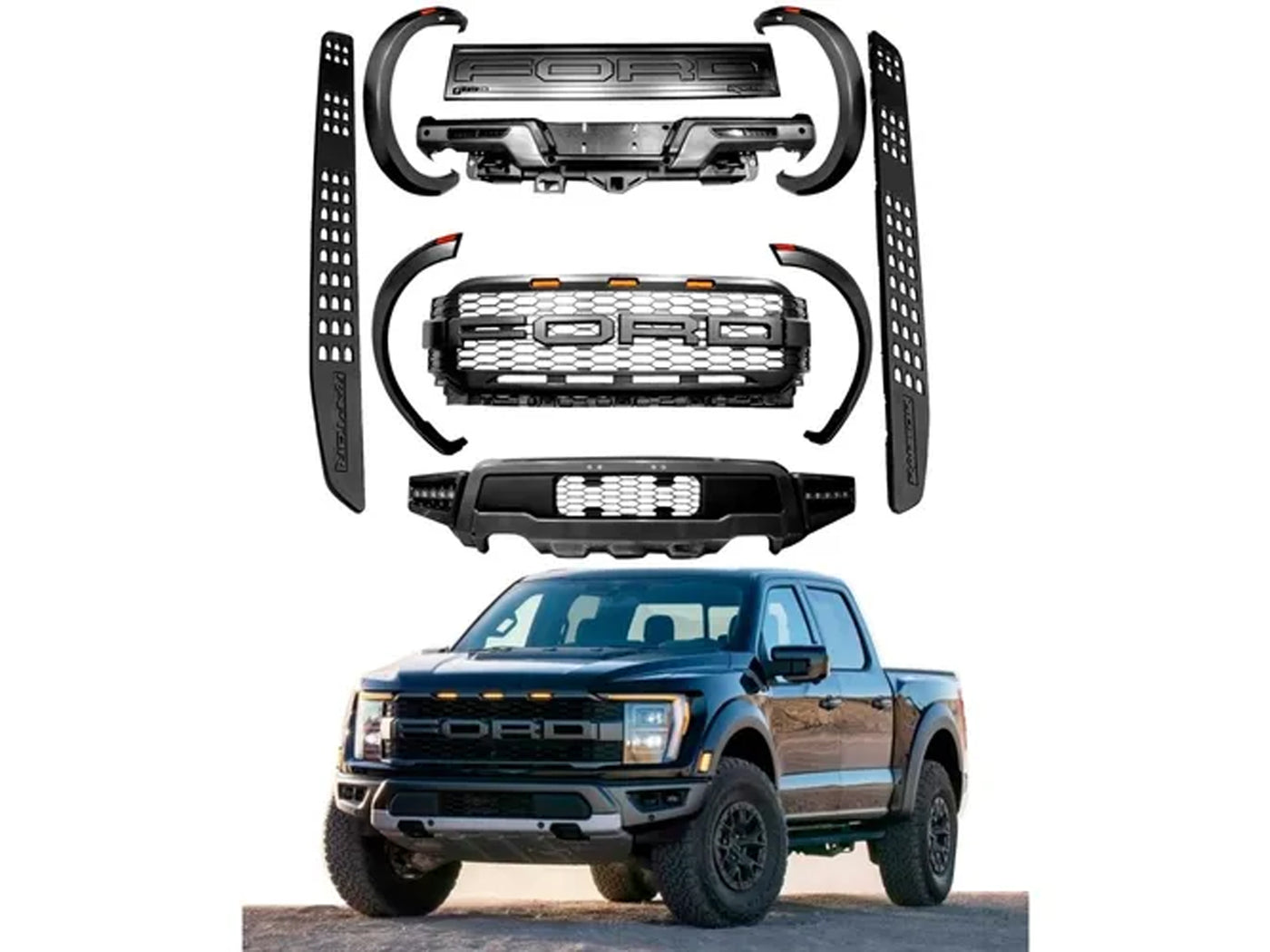 Body Kit de Conversion para Ford F-150 2021-2023 a Raptor