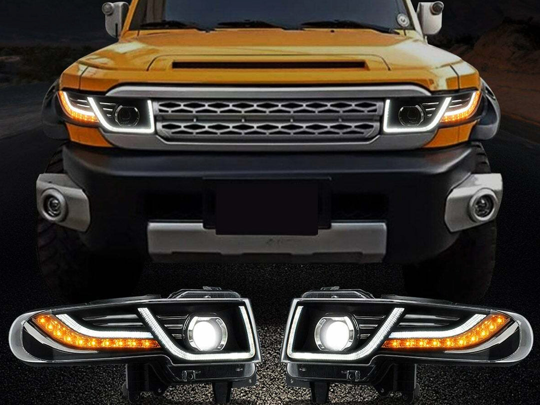 Farolas Led Drl Tipo Range + Persiana para Toyota Fj Cruiser 2007-2023